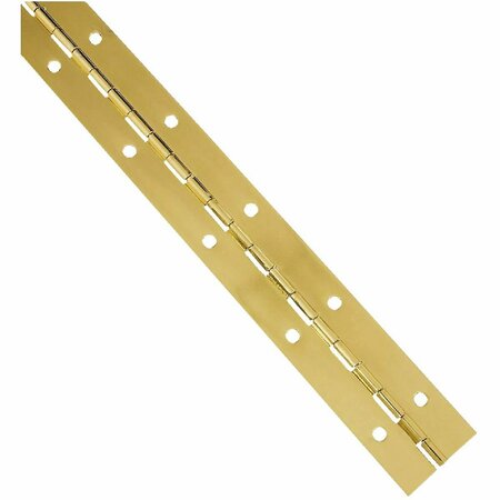 NATIONAL Steel 1-1/2 In. x 12 In. Bright Brass Continuous Hinge N265363